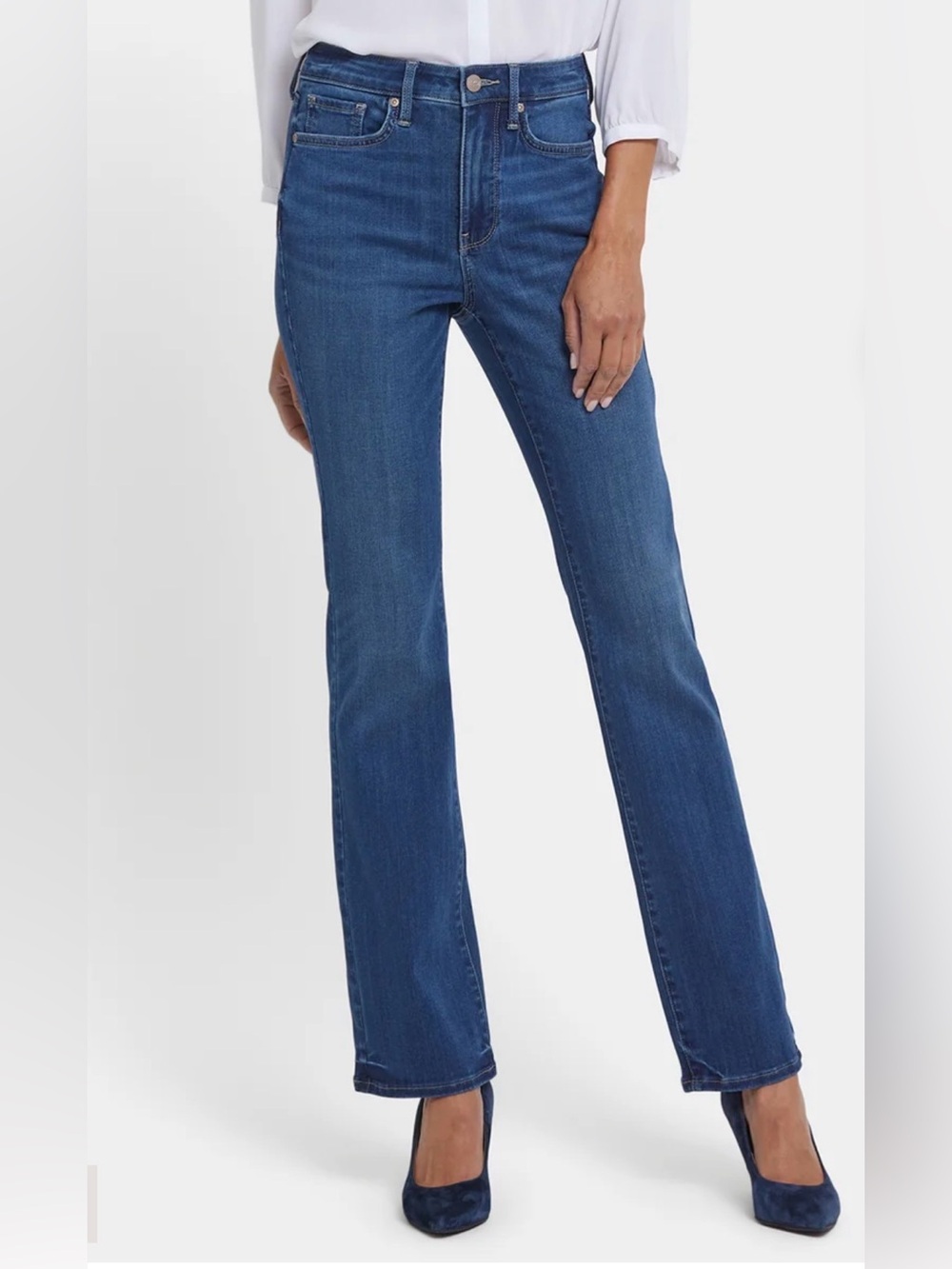 Like New NYDJ Billie Mini Boot Jeans - Dark Indigo 12